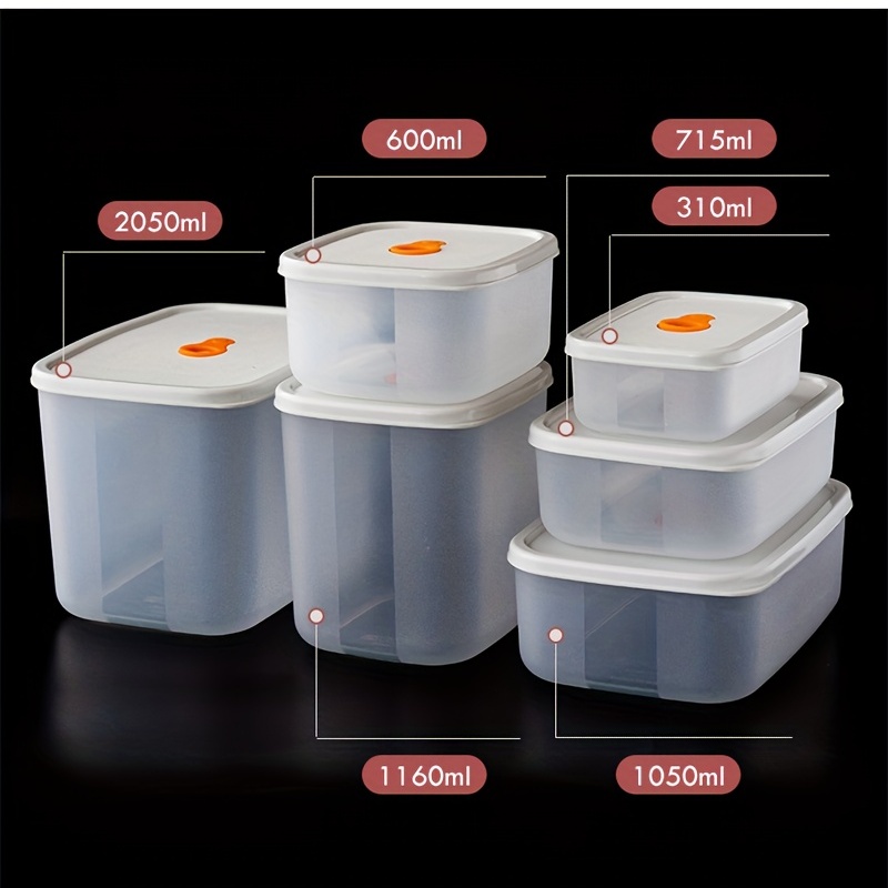 Refrigerator Sealed Fresh-keeping Storage Box Refrigerator Food Storage  Containers Fruit Meat Freezing Organizer Cans Kitchen Plastic Food Storage  Case Container Lunch Box - Temu