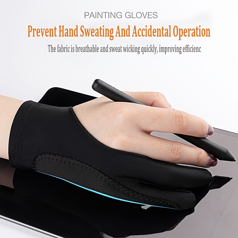 2pcs Artist Drawing Glove For Any Graphics Drawing Table 2 Finger
