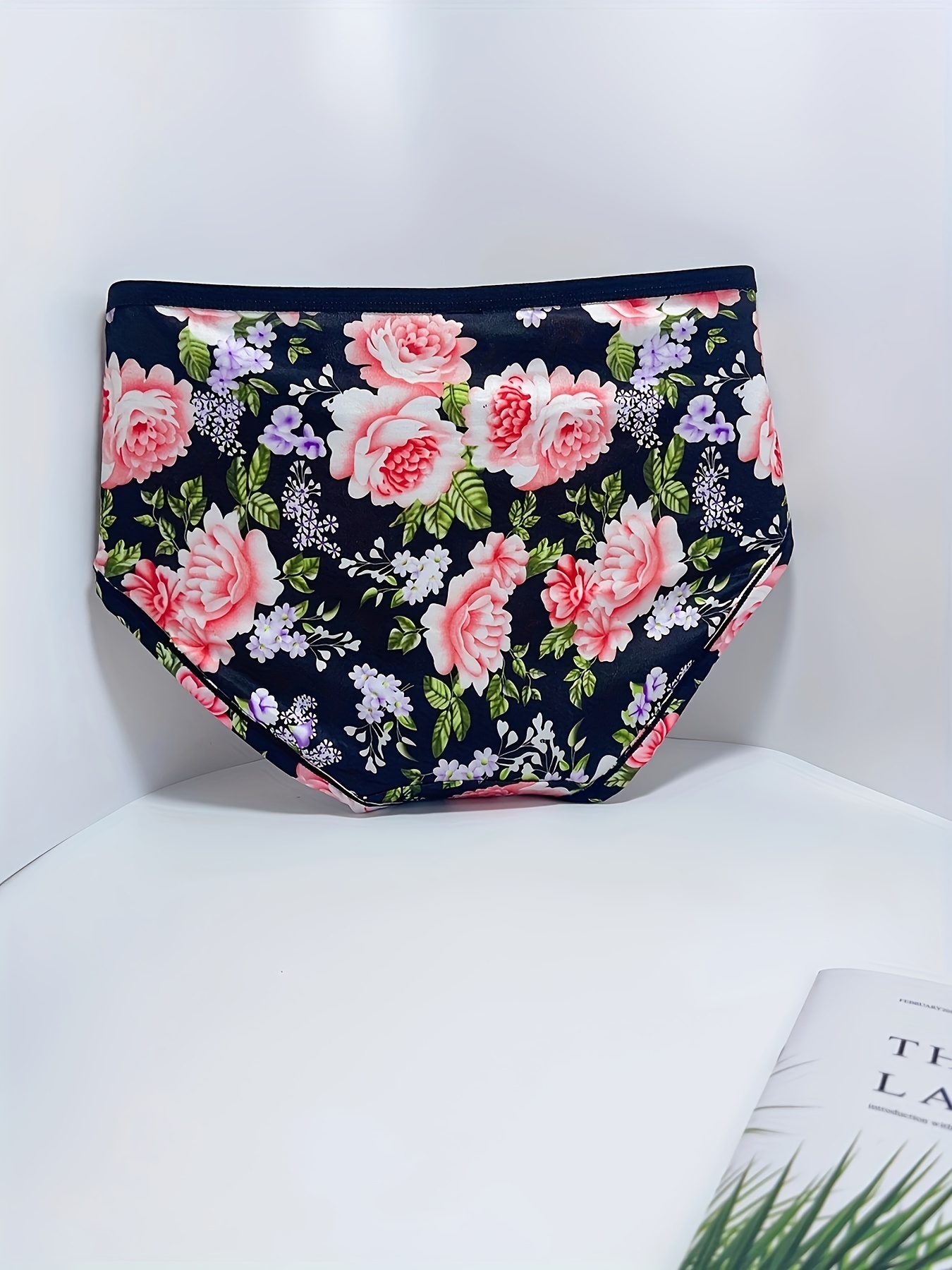 Floral Print Briefs Panties Comfy Breathable - Temu Canada