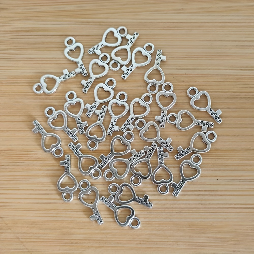 3.53oz 1.76oz 1.06oz Mixed Key Charms Vintage Key Alloy Charms 6 Color  Bracelets Necklace Craft Metal Pendant For Jewelry Making DIY Craft Supplies