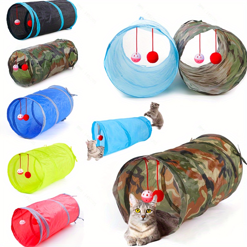 

Cat Tunnel Dog Training Tunnel Foldable Storage Tunnel Pet Toys Play Tunnels For Cat Interactive Toy