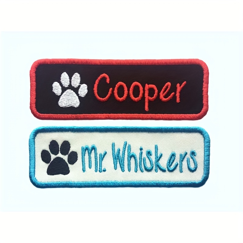 Custom Embroidery Name Patches.2 Pieces Personalized Military Number Tag Customized Logo ID for Multiple Clothing Bags Vest Jackets Work Shirts