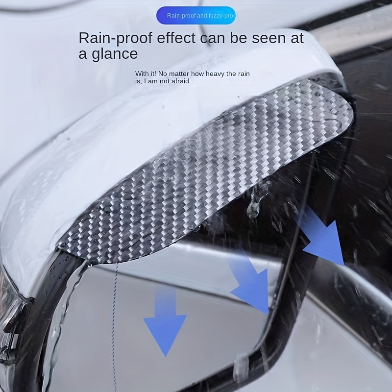 Car Rear View Mirror Rain Eyebrows Bling Rearview Side - Temu