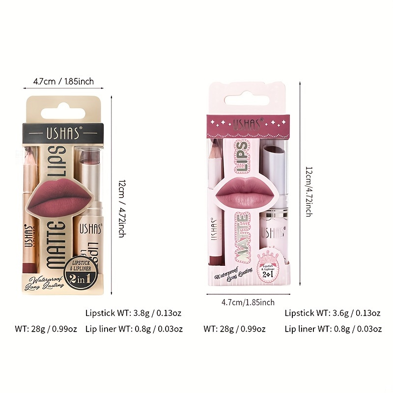 Essence The Nude Lip Set Pacco regalo rossetto Hydrating Nude Lipstick nude  3,5 g 302 Heavenly + matita labbra Soft & Precise Lip Pencil 0,78 g 302  Heavenly + lucidalabbra What The