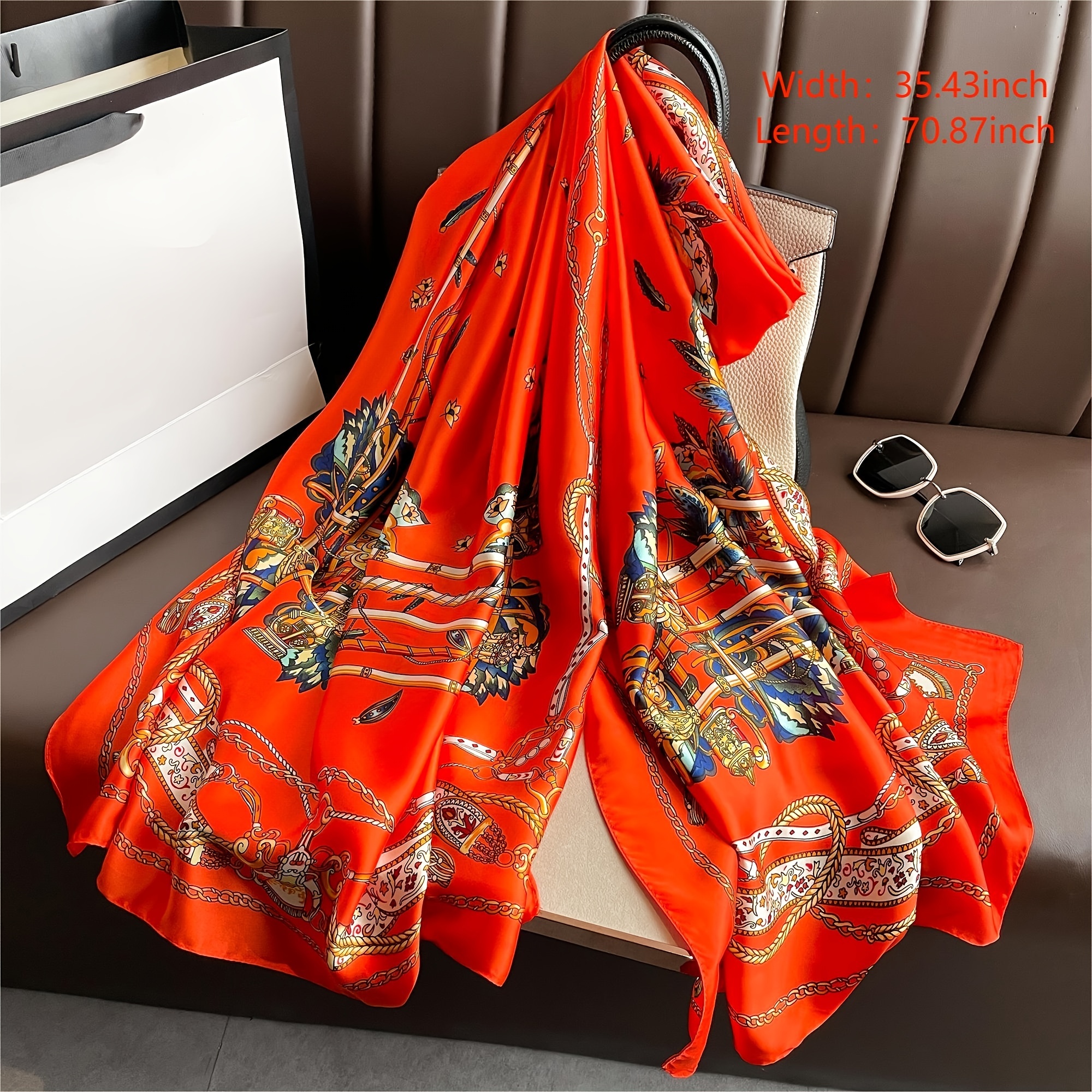 35 43 70 87 Geometric Print Scarf Vintage Shawl Head Wrap Beach Windproof  Turban Sunscreen Bandana Hijab, Today's Best Daily Deals