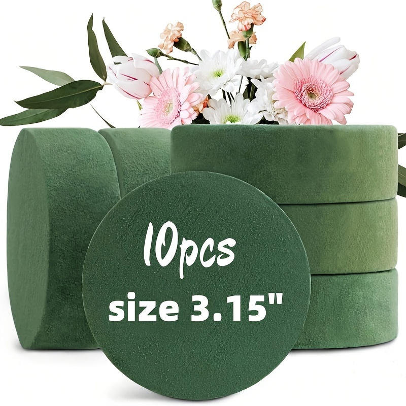  Oasis Floral Foam, 10Pcs Green Round Wet Floral Foam