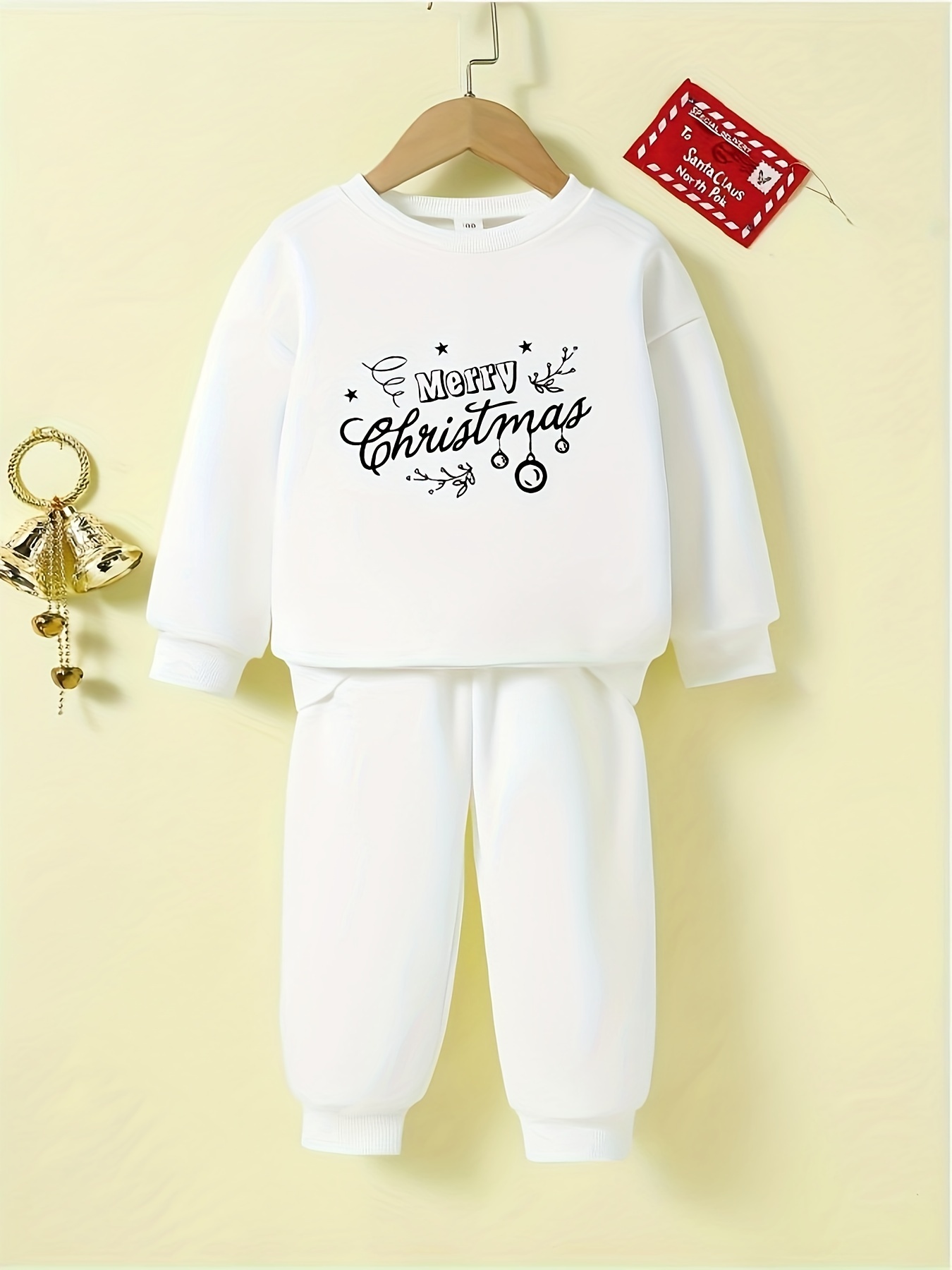 2pc girls trendy sets pullover jogger pants merry Temu Oman