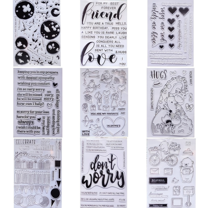 Tampons: bannières et ronds pour dates clear stamps
