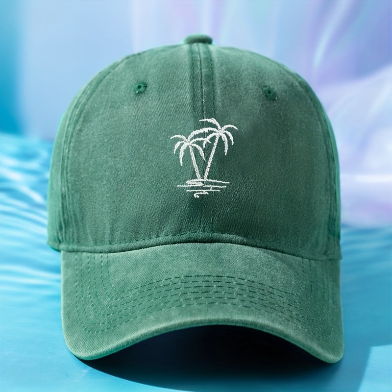 Embroidered Coconut Washed Baseball Cap