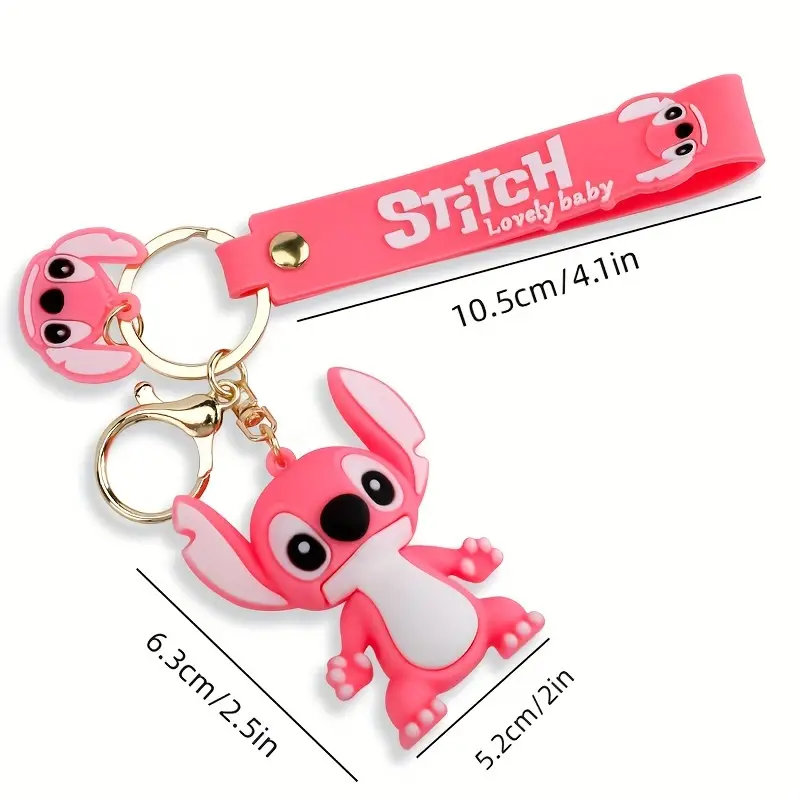 1pc Bracelet Wristlet Stitch Porte-clés Mignon Poupée En Silicone