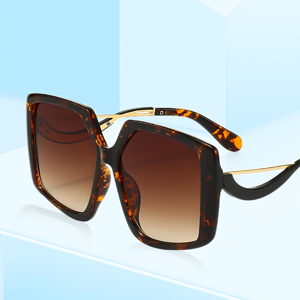 Polygon Frame Metal Temple Sunglasses UV Protection