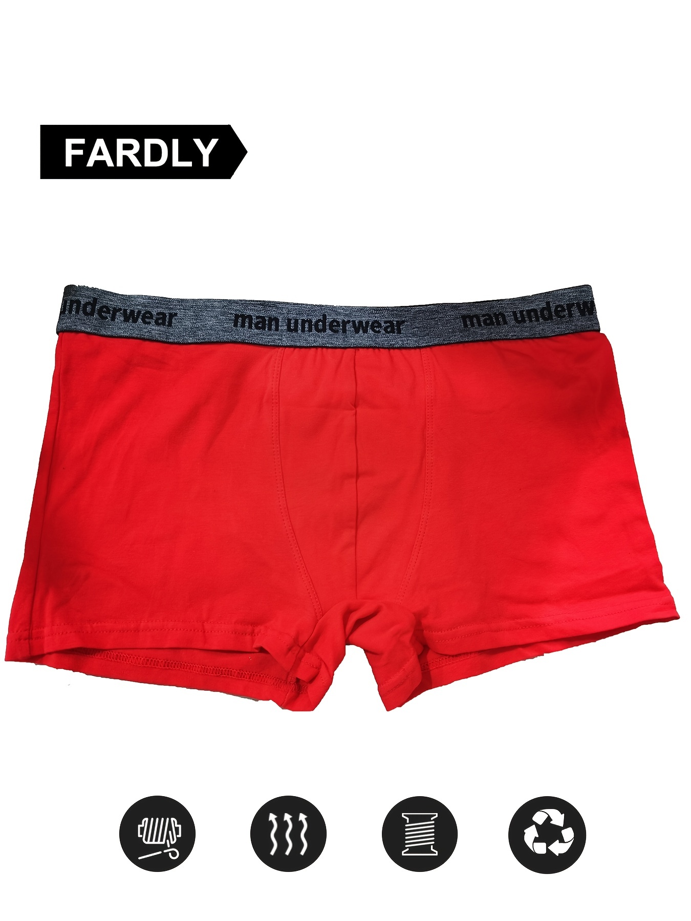 1pc Men's Leggy Breathable Cotton Boxer Briefs Underwear | Save More ...