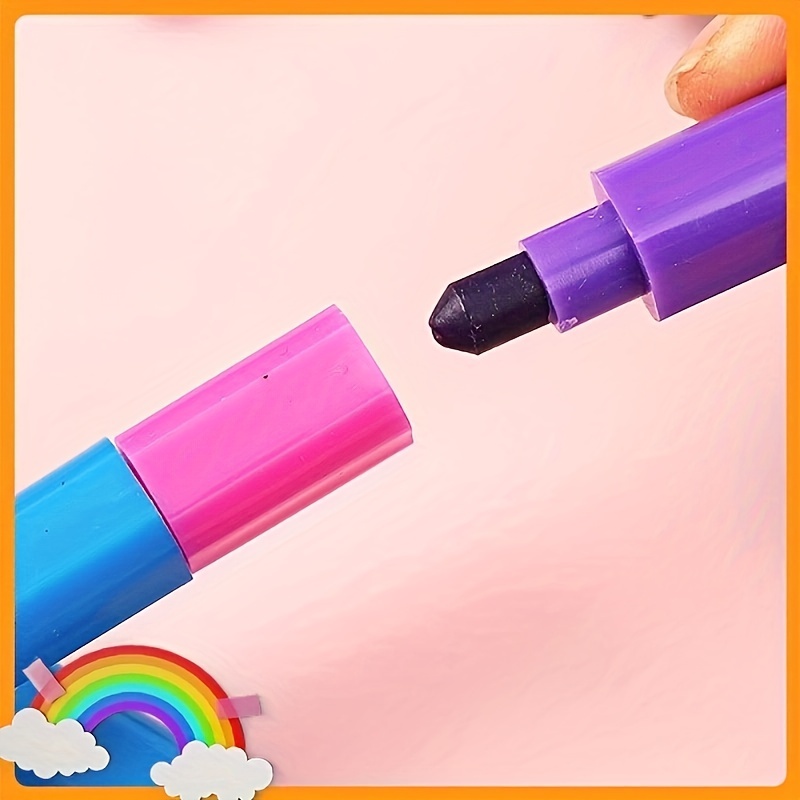 Geruite Rainbow Pencils Stackable Crayons Creative Crayons Party