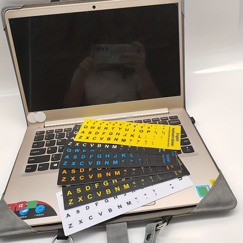 English Letters Keyboard Sticker Covers For Notebook Computer Laptop Accessories Colourful Waterproof And - Electronics - Temu Ireland