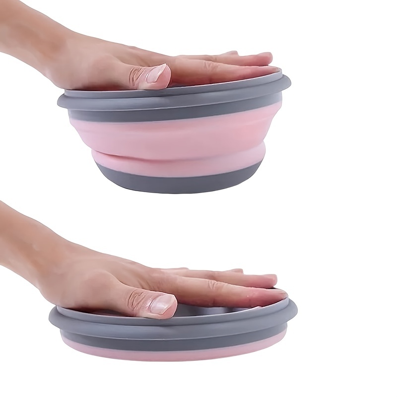 Camping Bowls With Lids Foldable Silicone Collapsible Bowl - Temu