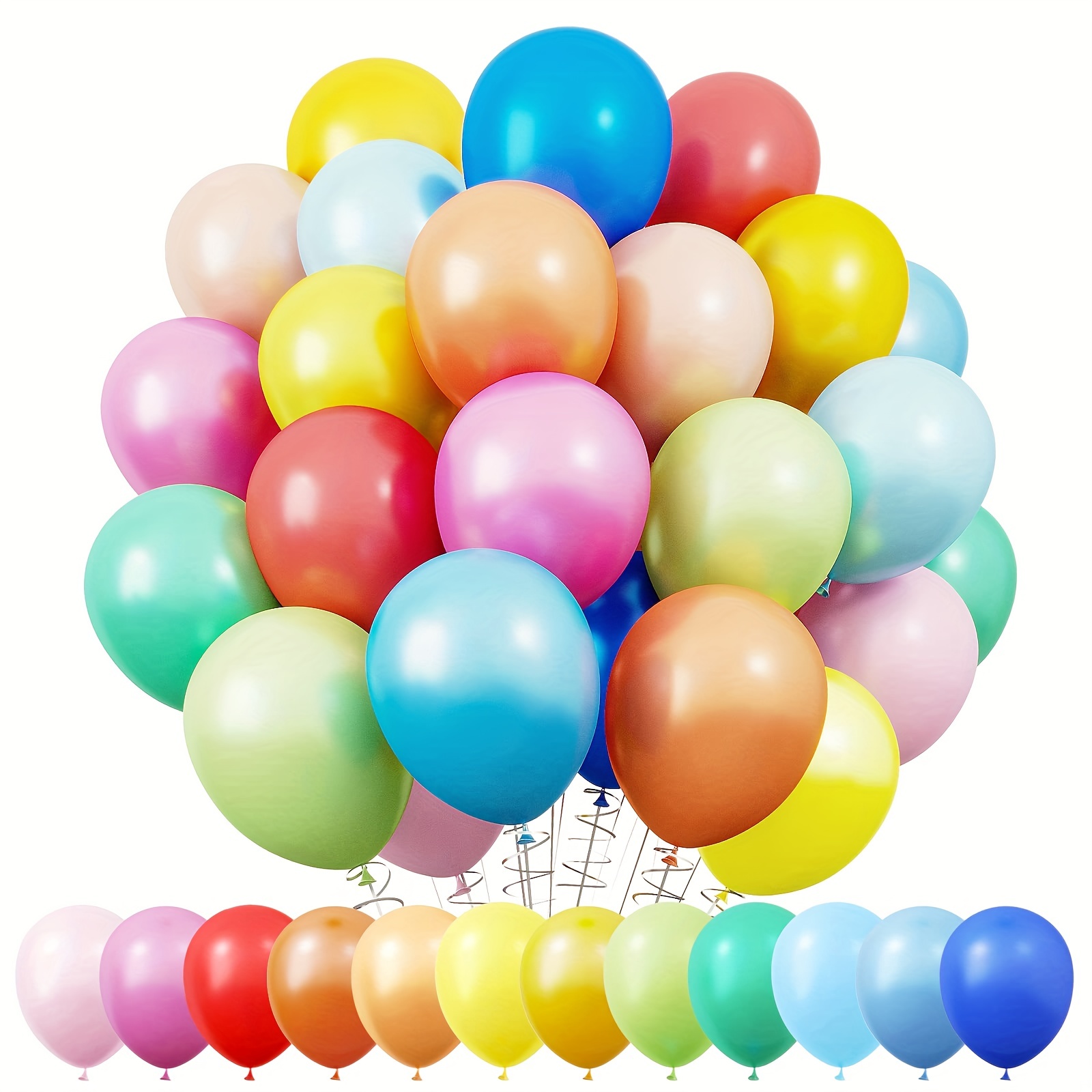Paquete de globos de fiesta multicolor de 5'' , globos de cumpleaños  pequeños, globos arco iris, mini globos, decoraciones de globos,  decoraciones de cumpleaños -  México