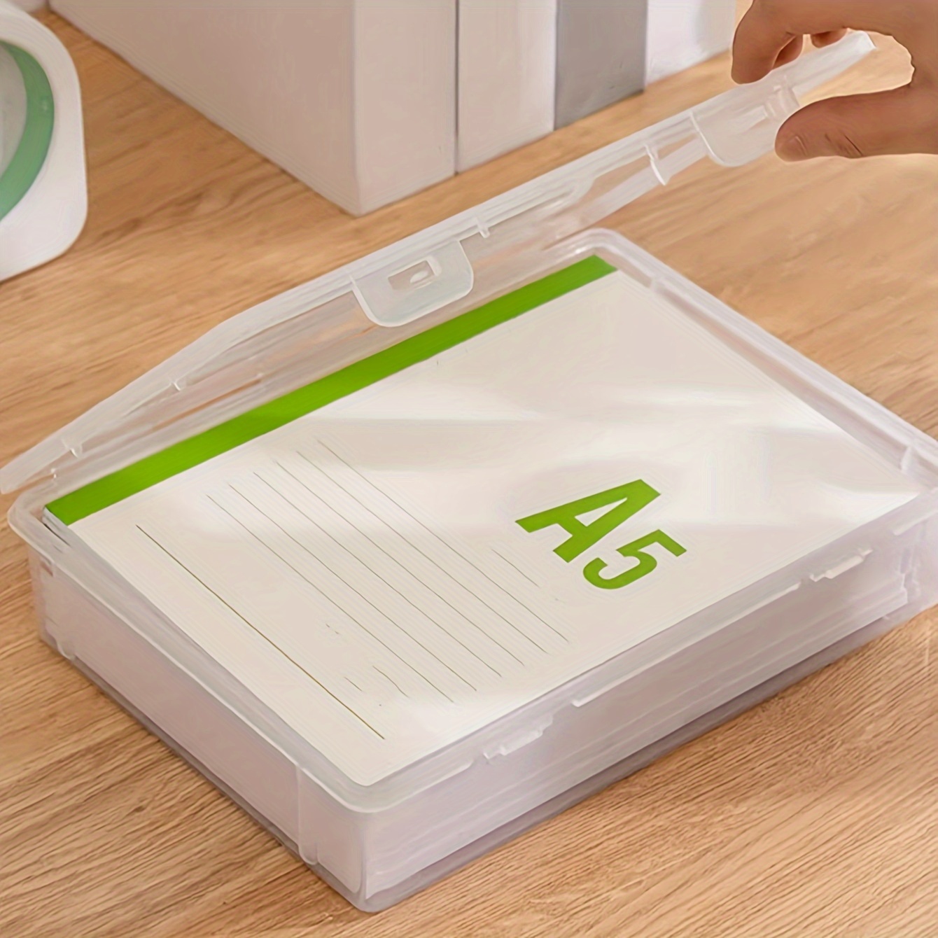 1pc Home Desktop Transparent Plastic Storage Box With Handle For Sorting  Items, Also Suitable For Medicine