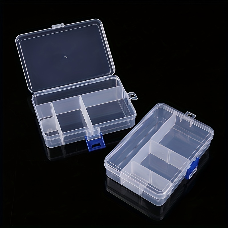 1pc Transparent Plastic Box, 5 Grids Detachable Parts Box, Fishing Gear  Product Packaging Box, Needle Thread PP Storage Box, Accessories Organizer  Box