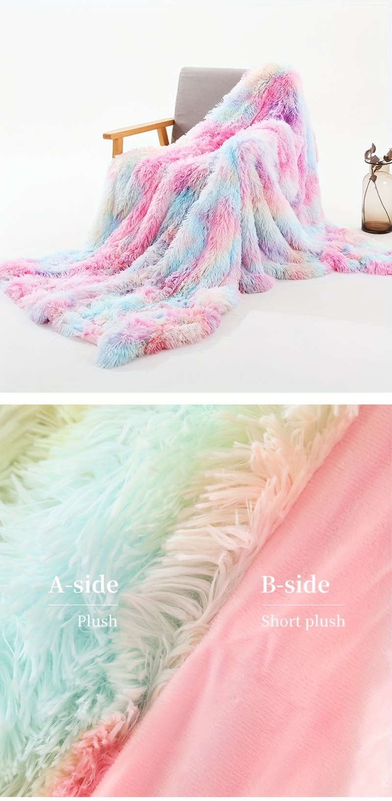 cozy boho chic plush throw blanket soft warm and reversible for     couch bed office and outdoor use ideal gift decor air conditioning nap casual details 0