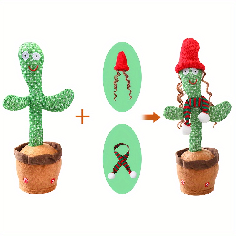 Dancing Cactus Electronic Peluche Jouet Peluche Poupée Bébé Cactus Peut  Chanter Et Danse Voix Interactive Cadeau d'Anniversaire