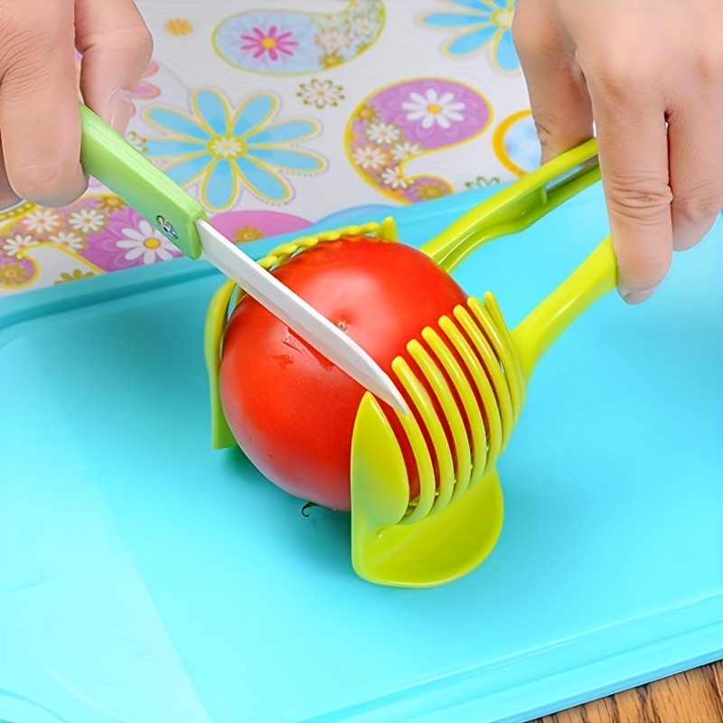 Tomato Lemon Slicer Holder Round Fruits Onion Shredder - Temu