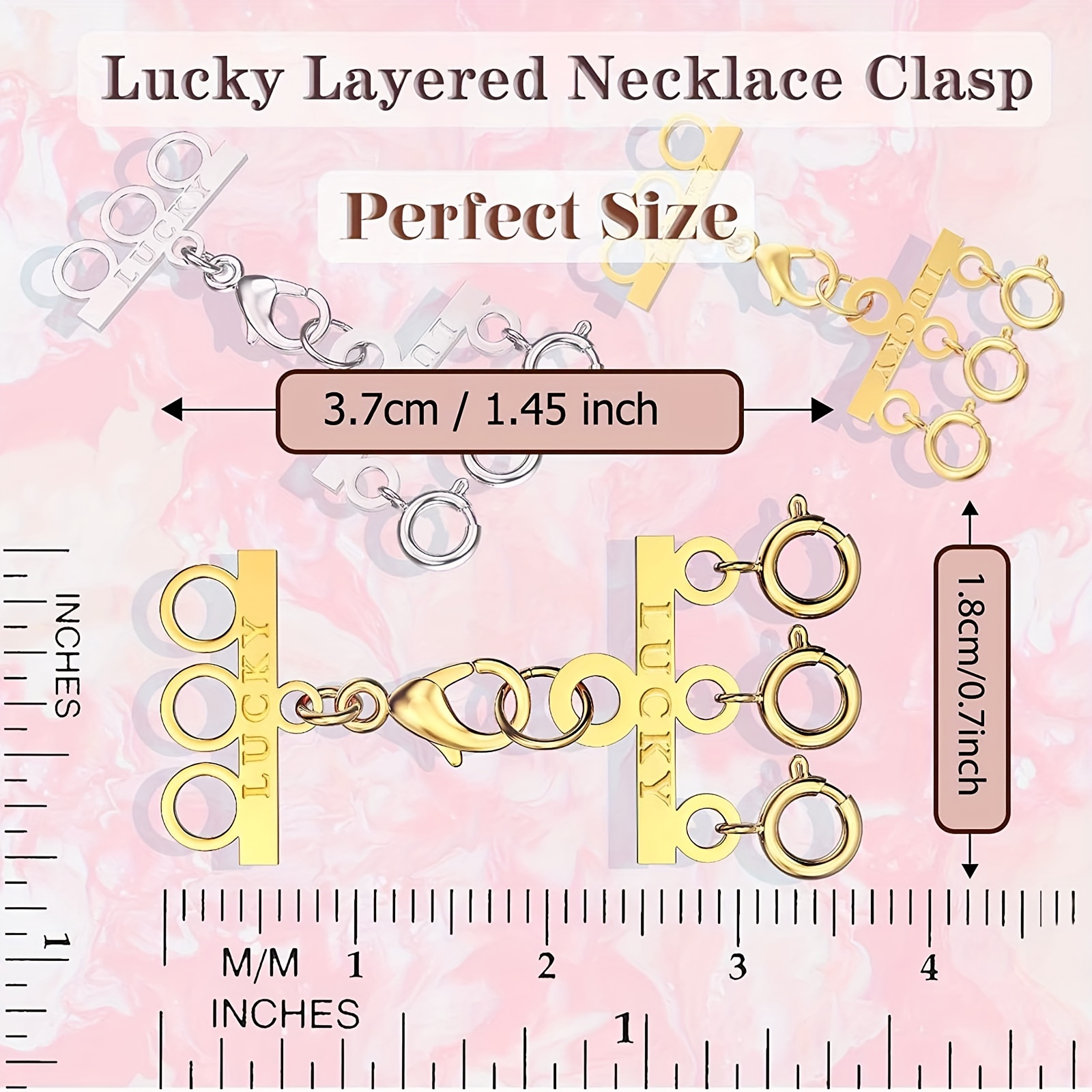 1pcs Layered Necklace Clasp Necklace Separator for Layering, Multiple  Necklace Clasps and Closures for Women,Layered Necklace Clasp 18K Golden  Necklace SeparatorFor Layering, Multiple Necklace Clasps And Closures For  WomenJewelry Makin