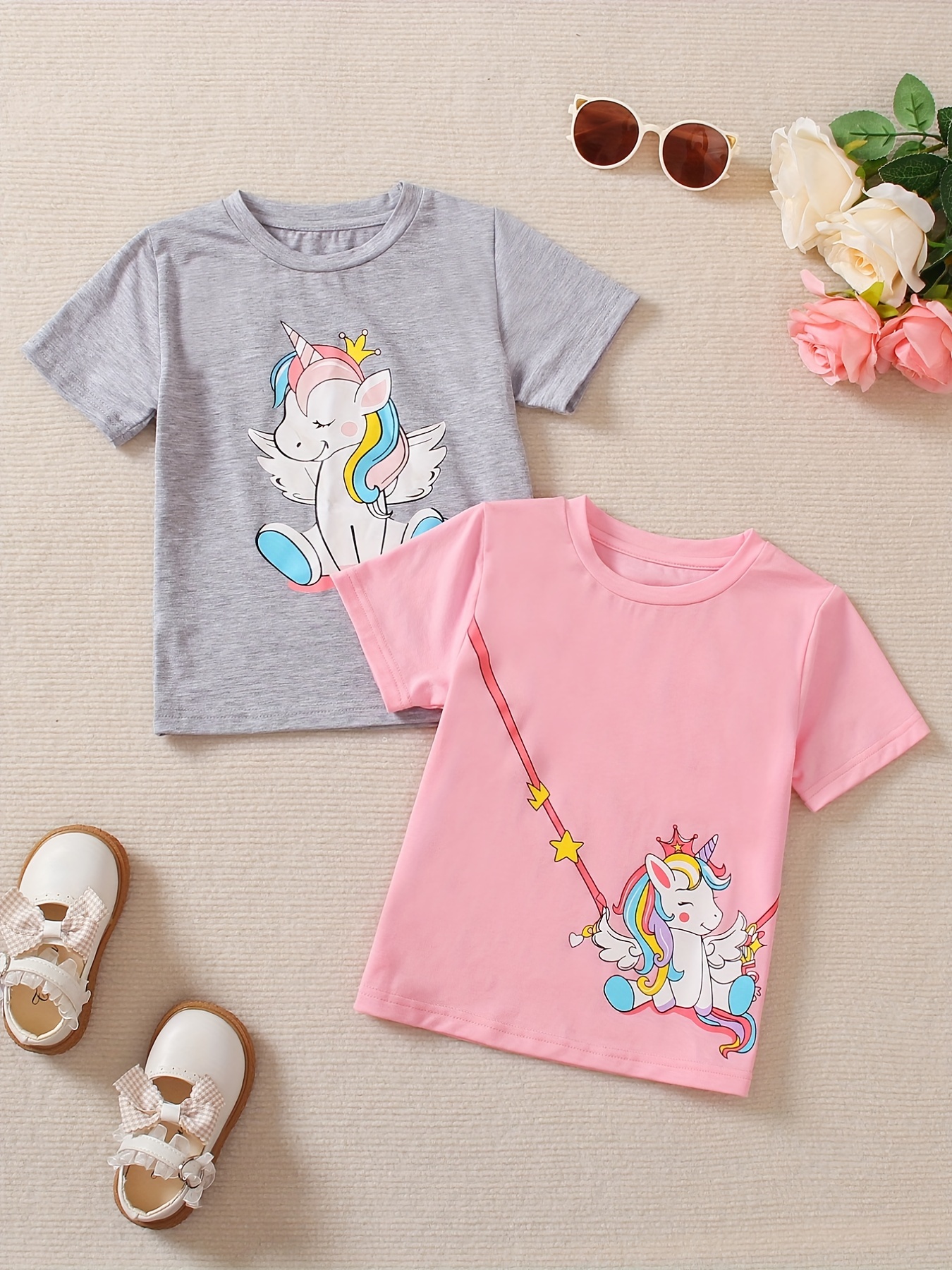 Girls Unicorn Shirt - Temu Canada