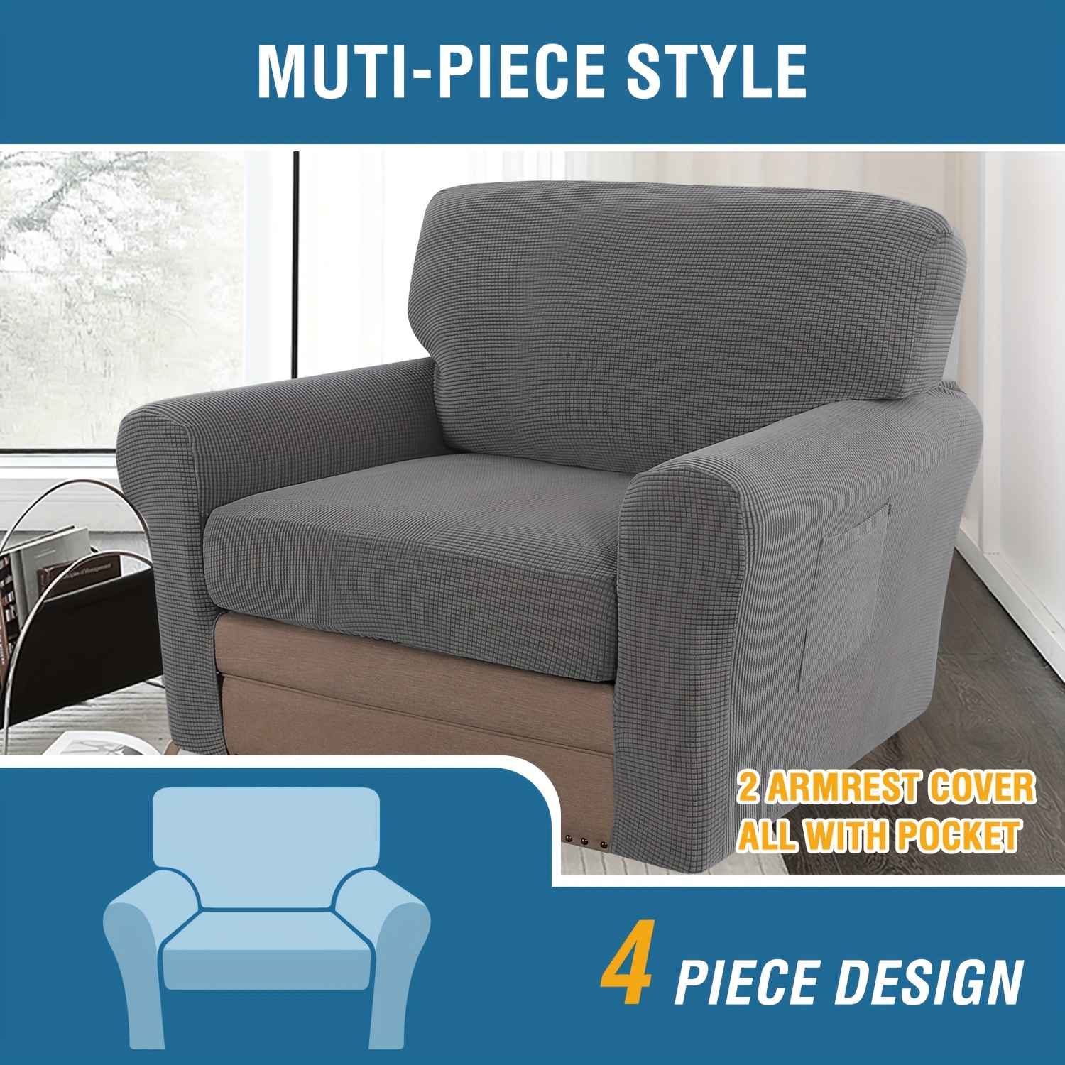 2 piece armchair online covers