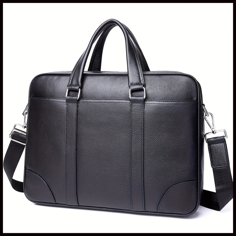 Aidu Leather Crossbody Bag Men - Messenger Bag for Men Small Briefcase Bag for Men Office Bag Hand Bag for Work Business Travel
