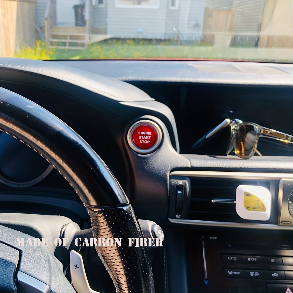 Couvercle du bouton de démarrage de la voiture Couvercle du bouton de  démarrage Anti-rayures Couvercle de décoration du moteur de voiture  compatible