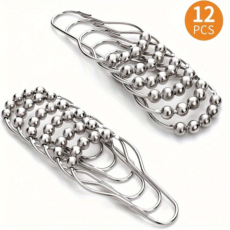 Stainless Steel Shower Curtain Hook Ring Anti rust Double - Temu