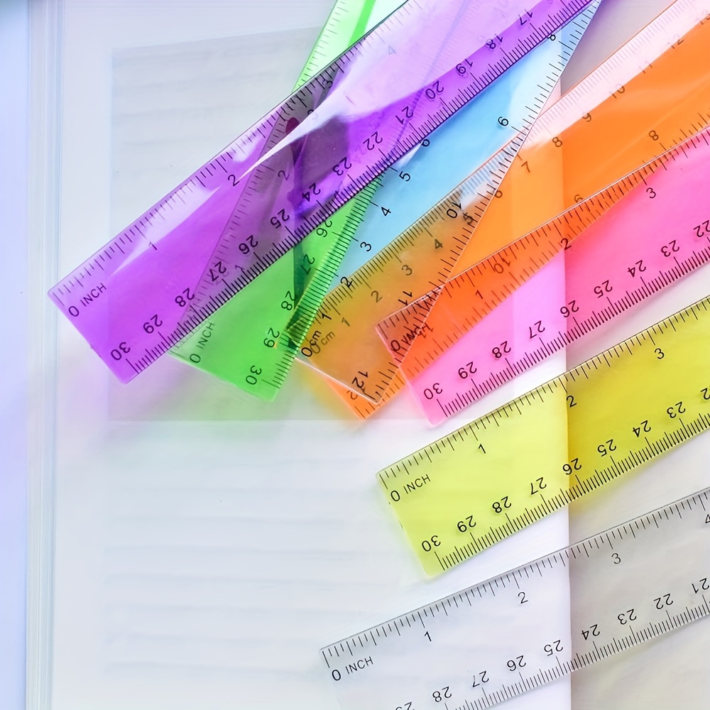 Color Gradient Transparent High Quality Acrylic Ruler Ruler - Temu