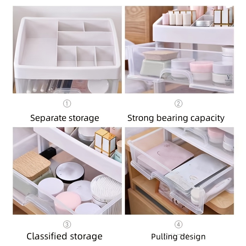  Organizador de maquillaje, caja organizadora de maquillaje de  madera, organizadores de cosméticos de gran capacidad, organizadores de  maquillaje y almacenamiento con espejo, organizador de maquillaje para el  cuidado de la piel