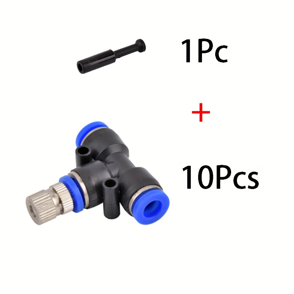 Image of -pressure Atomization Cooling System Features A 6mm Sliding Lock Quick Connector Suitable For 1/4 Inch Hoses, Ideal For Humidifying And Watering In Landscaping With An 11pcs Sprayer