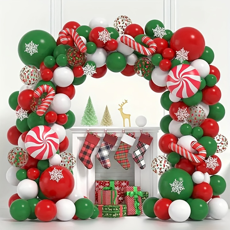 Conjunto Arco Corona Navidad Globo Rojo Verde 125 Piezas, Decoración Fiesta  Navidad, Decoración Año Nuevo, Decoración Casa, Suministros Decoración  Globos - Juguetes - Temu