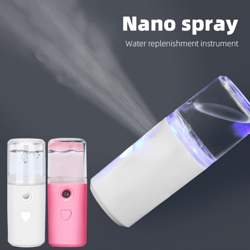 

Nano Facial Steamer, Handy Mini Mister, Mist Sprayer Moisturizing & Hydrating For Face, Portable Blue Light Oxygen Injector, Home And Travel Use