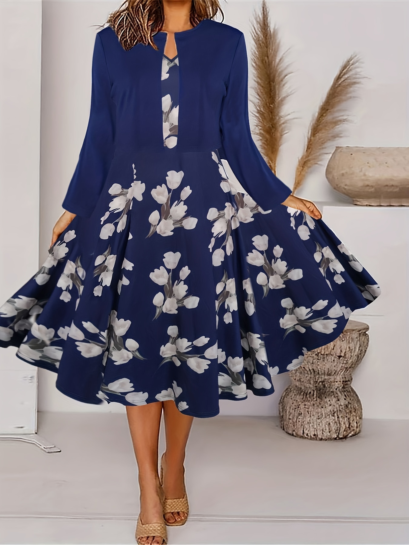 Floral Jacket Outfit Dress, Floral Dress Cardigan Set