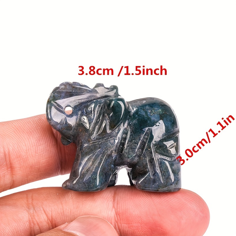 High Quality Hand Carved Crystal Elephant Figurine Smart - Temu