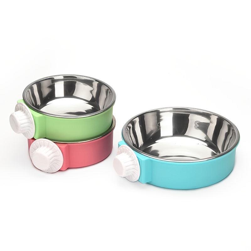 Dog Bowl Removable Stainless Steel Hanging Pet Cage Bowl - Temu