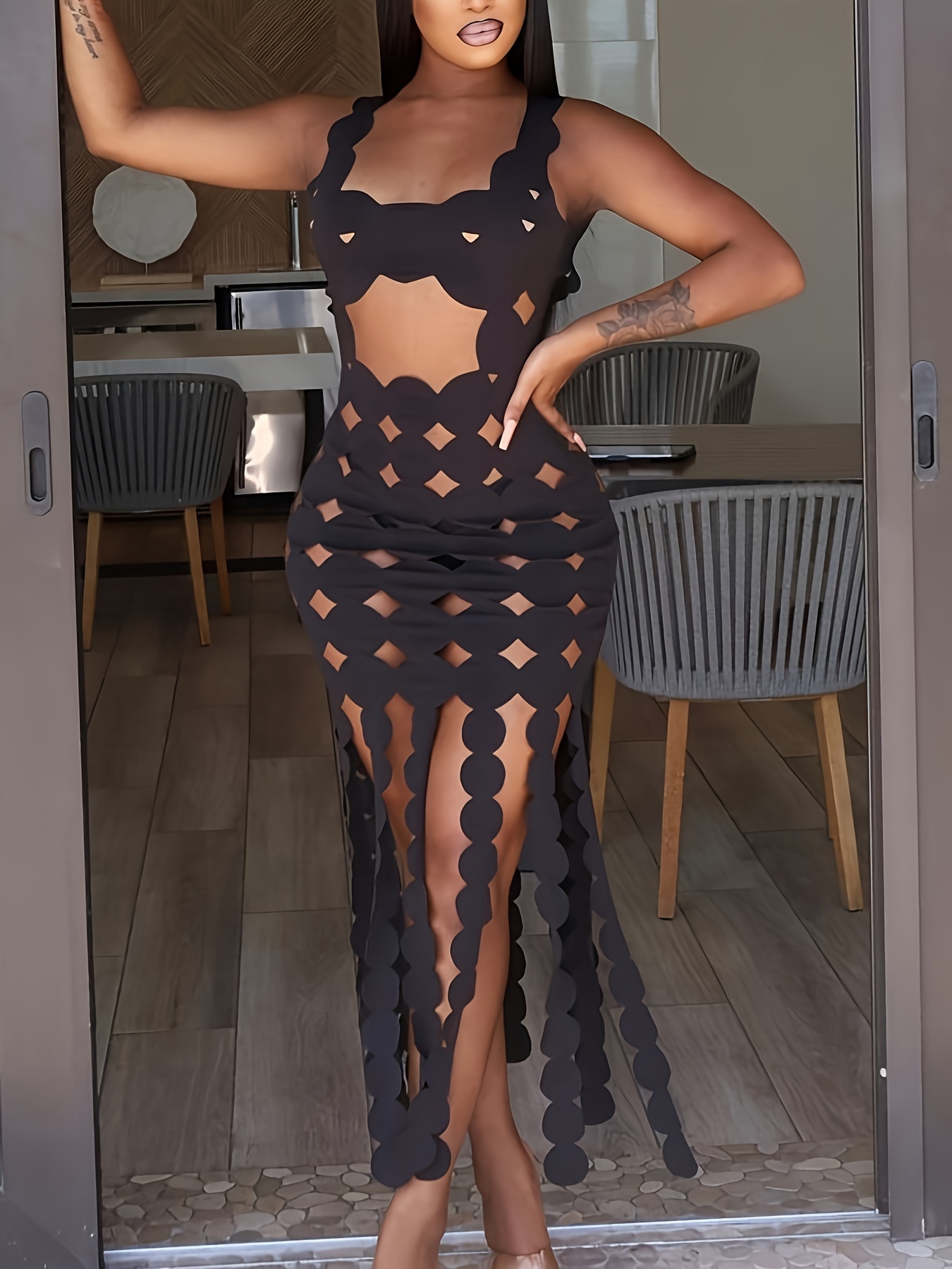 womens sleeveless high waisted bodycon maxi dress - Temu