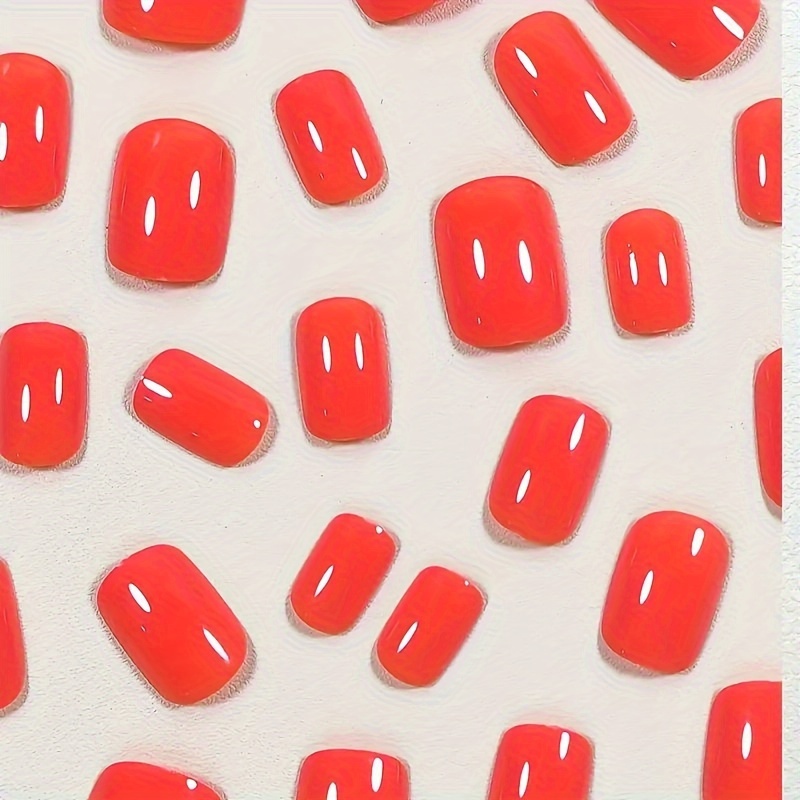 24pcs orange full cover press on nails fall winter warm color fake nails short oval false nails for women girls details 1