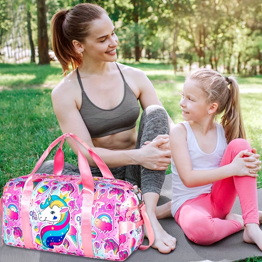 Kids Duffle Bag For Travel, Boys Girls Carry On Gym Bags With Shoe