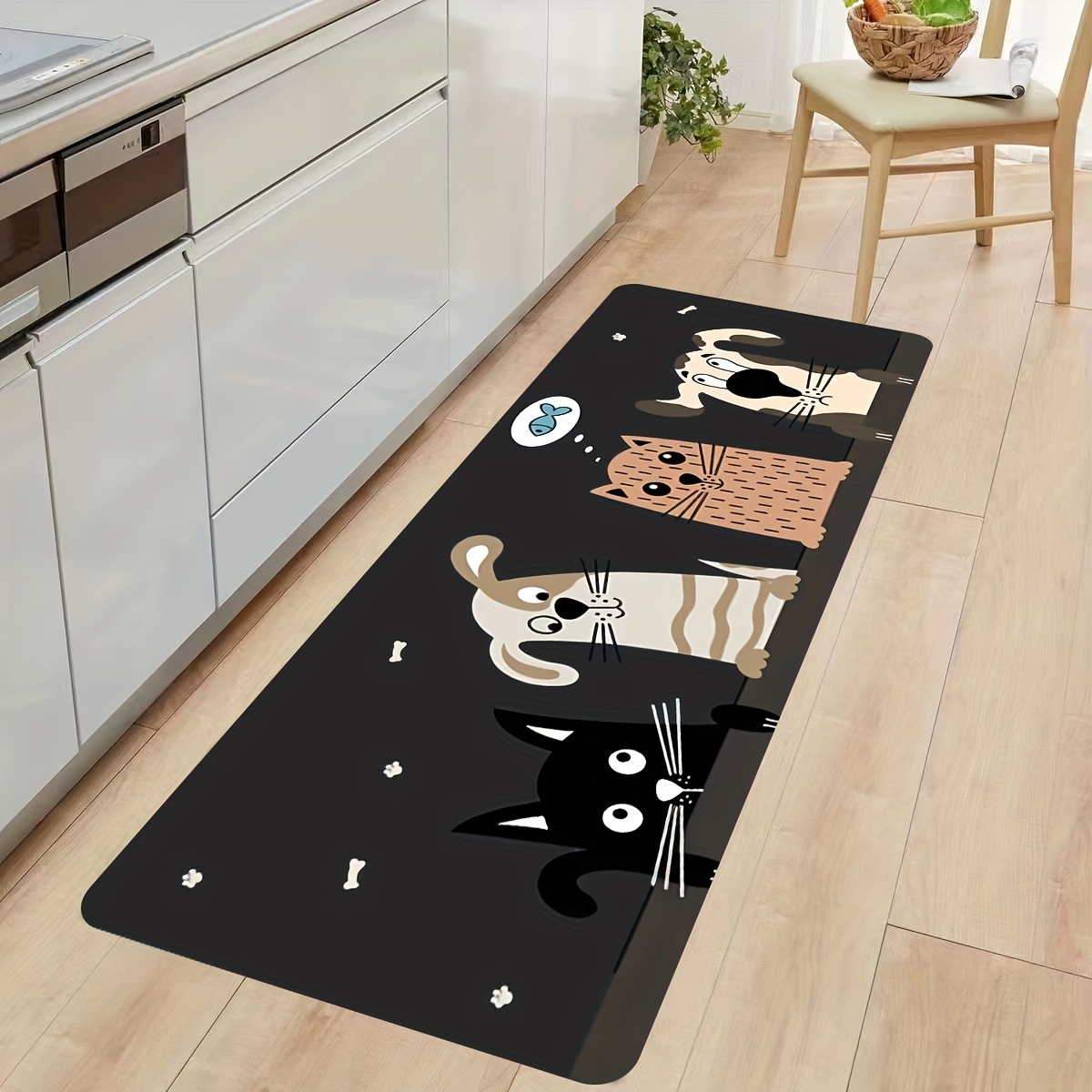 Tapete Cocina,Juego De 2 Alfombrillas De Cocina Alfombra Acolchada,  Antideslizante, Lavable, De Pie, Alfombrillas De Cocina Alfombras Y Tapetes  De