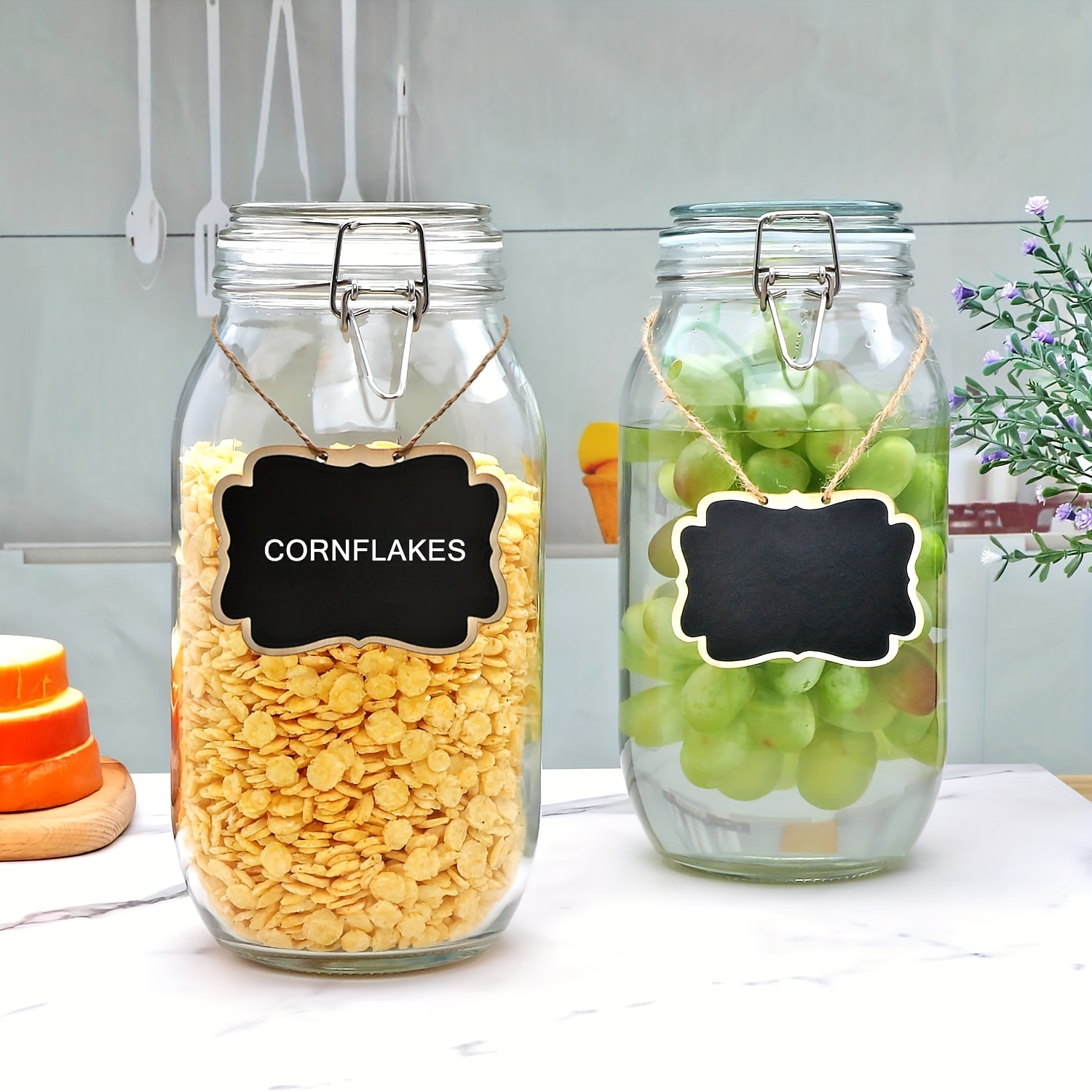 Large Glass Mason Jar with Lid Airtight Glass Jars with Lids Round