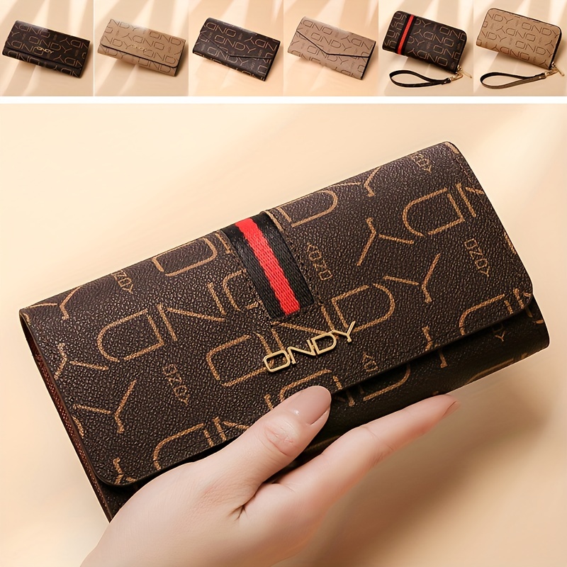 Retro Style Small Wallet, Women's Fashion Letter Detail Wallet With Zipper  Pocket - Temu
