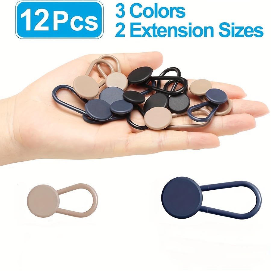 10 Pcs Expander Button for Extender Jeans Pants Collar, 5 Styles Pants  Waist No Sew Instant Silicone Extender Button for Men and Women