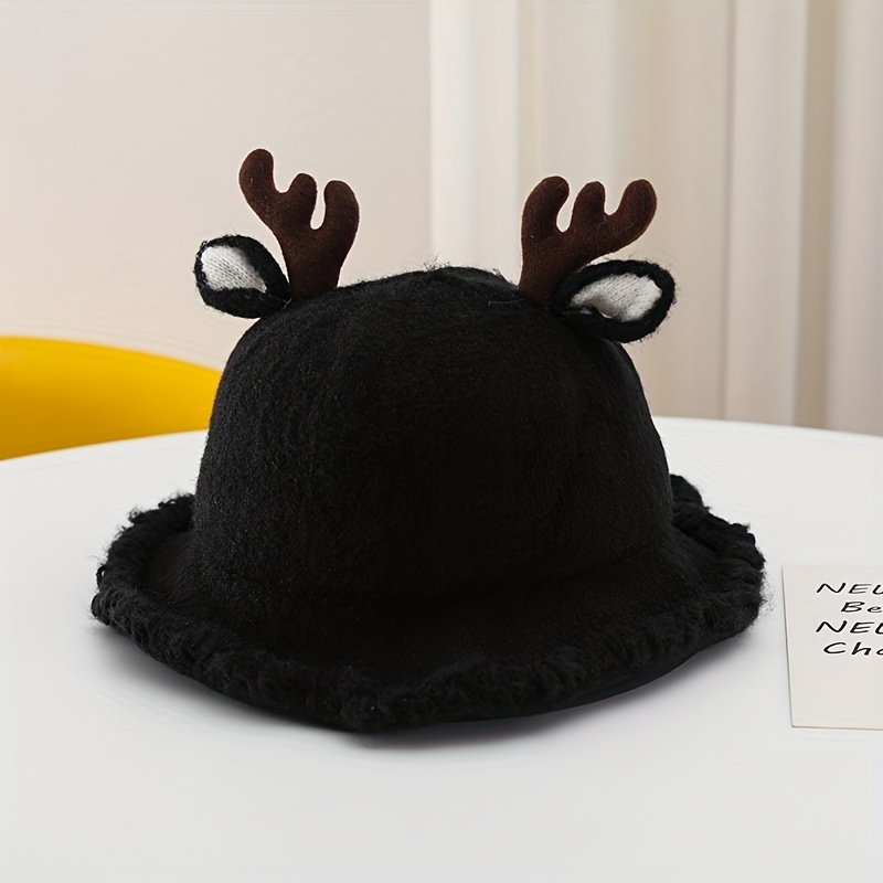Children's Cartoon Bucket Hat With Little Antlers - Temu Austria