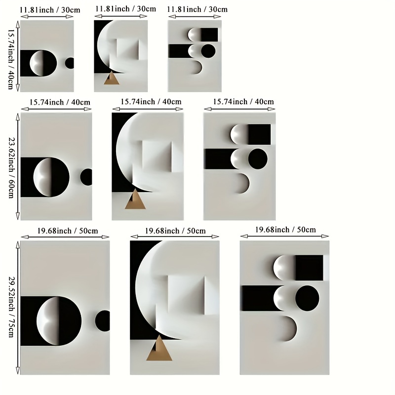 3 Pezzi Poster Quadri Moderni Astratti Geometrici Anulari - Temu Switzerland