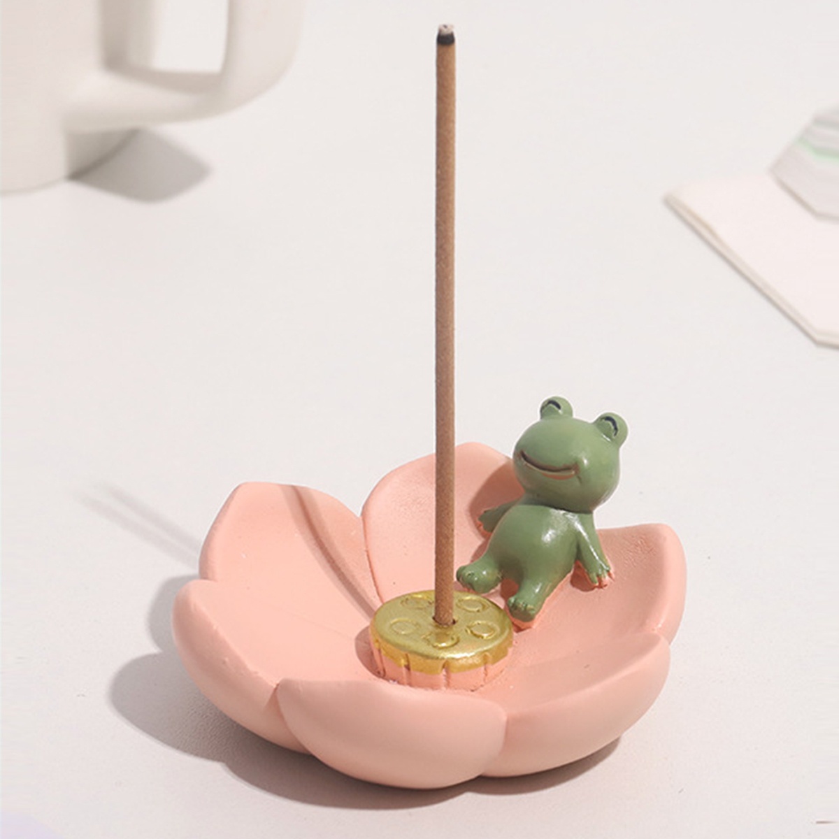 Cute Ceramic Frog Incense Holder Sticks Tree Frog Yoga - Temu