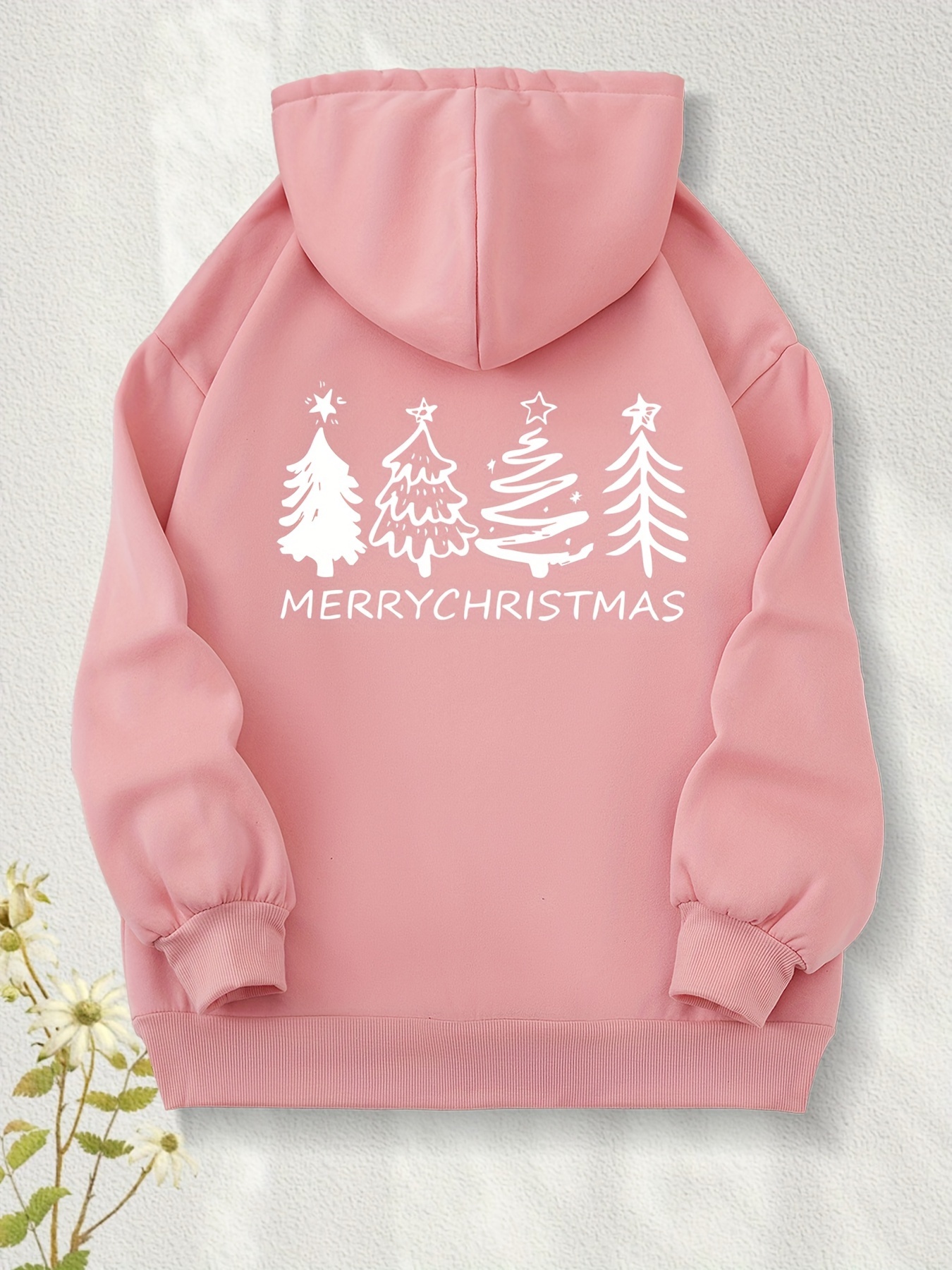 Sudaderas Con Capucha Para Mujer Sudaderas Mujer Rosa Navidad